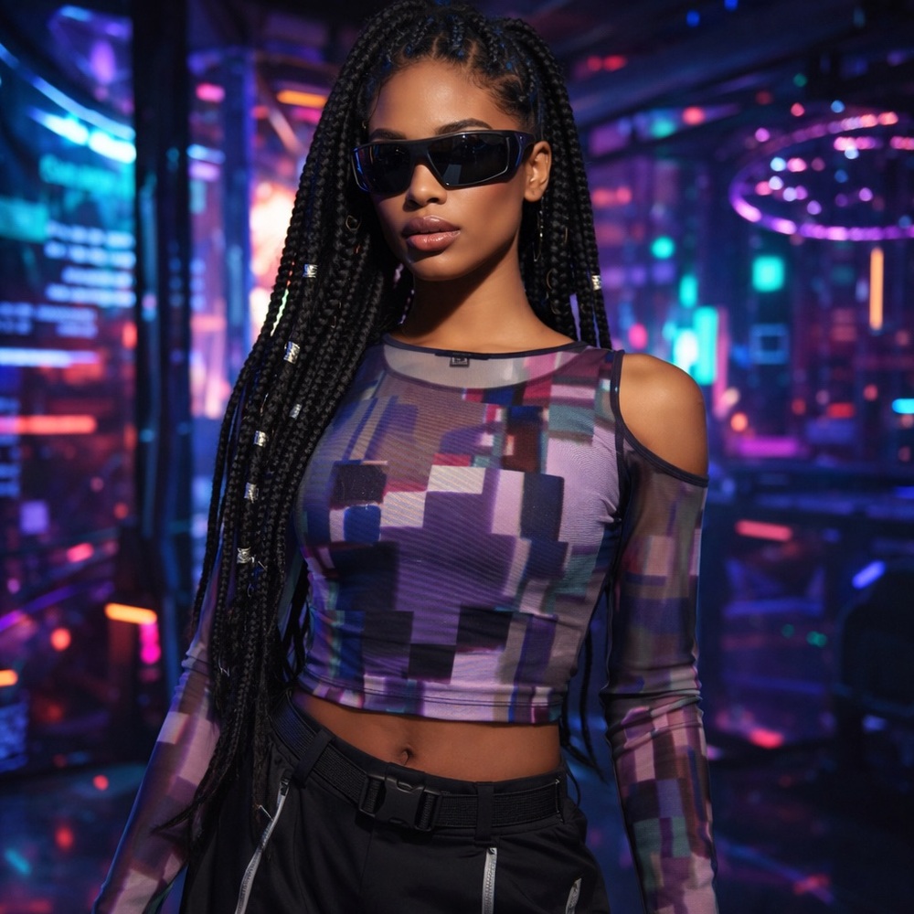 Forever 21 long-sleeve mesh top